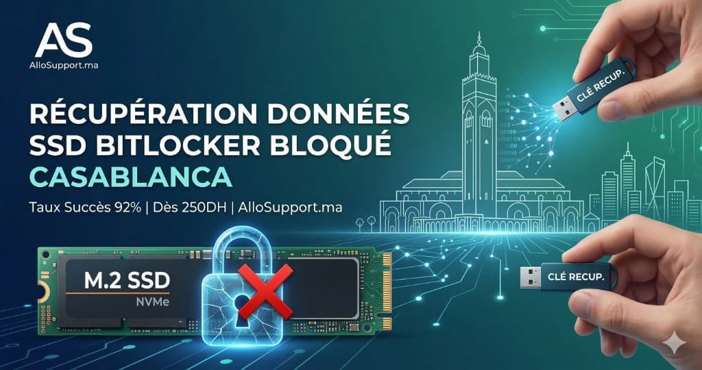Récupération données BitLocker SSD Casablanca - AlloSupport.ma